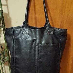 Wilson Black Leather Bag Early 90's 15×12×6